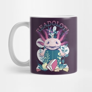 Axolotl Reading Books Readolotl Cute Axolotl Read-O-Lotl Mug